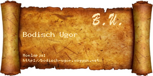 Bodisch Ugor névjegykártya